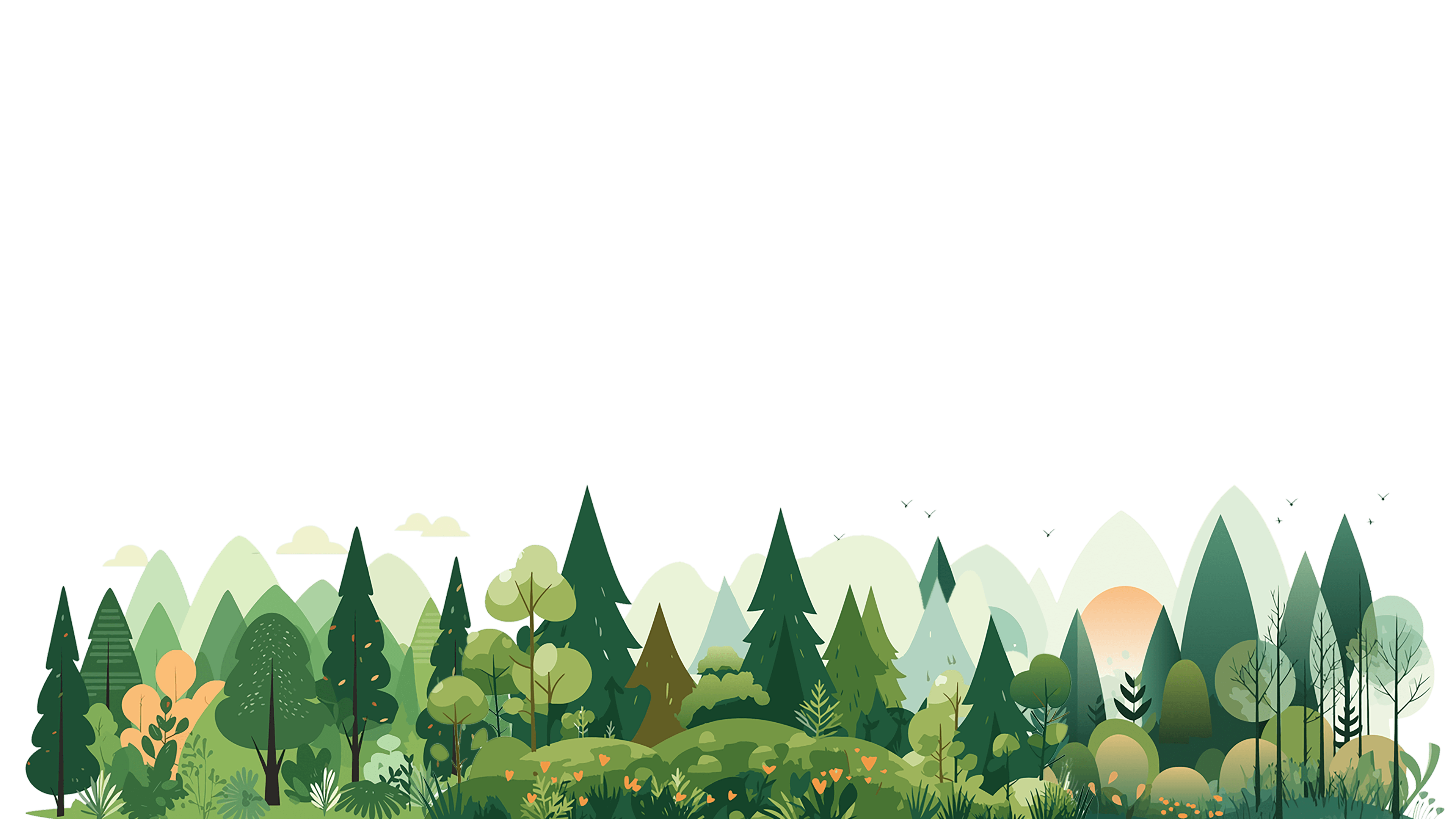 Forest and mountain landscape background